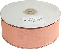 Vista 59 de Homeford Cinta de grogrén sólido, 50 yardas (3/8 pulgadas, coral)