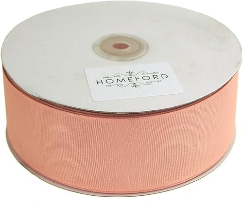 Miniatura 59 de Homeford Cinta de grogrén sólido, 50 yardas (3/8 pulgadas, coral)