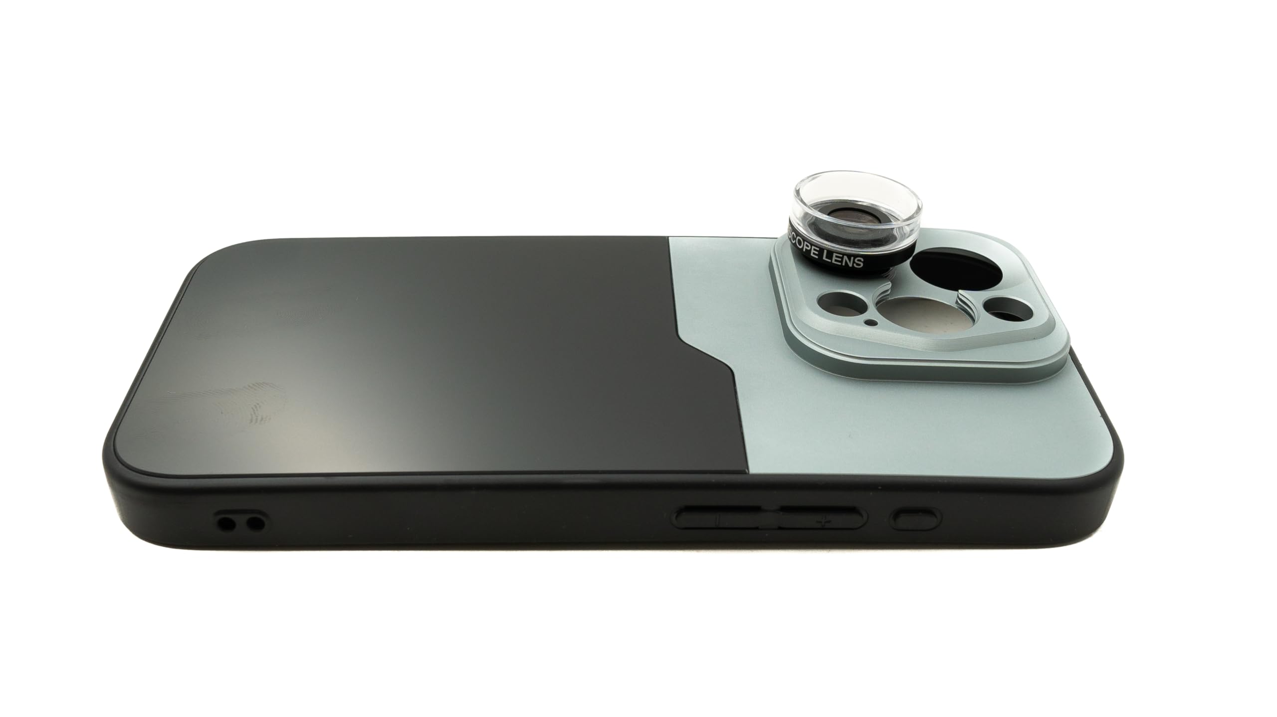 SYSTEM-S Super soczewka makro 30 x 37 mm mikroskop filtr z etui do iPhone 15 Pro