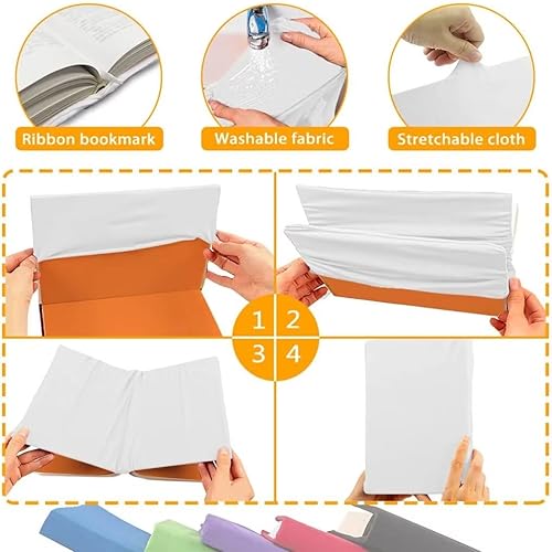 Miniatura 7 de Yiekeluo Fundas de libro con diseño de flor de cerezo rosa, funda elástica de 9 x 11 pulgadas, adecuada para la mayoría de libros de tapa dura,