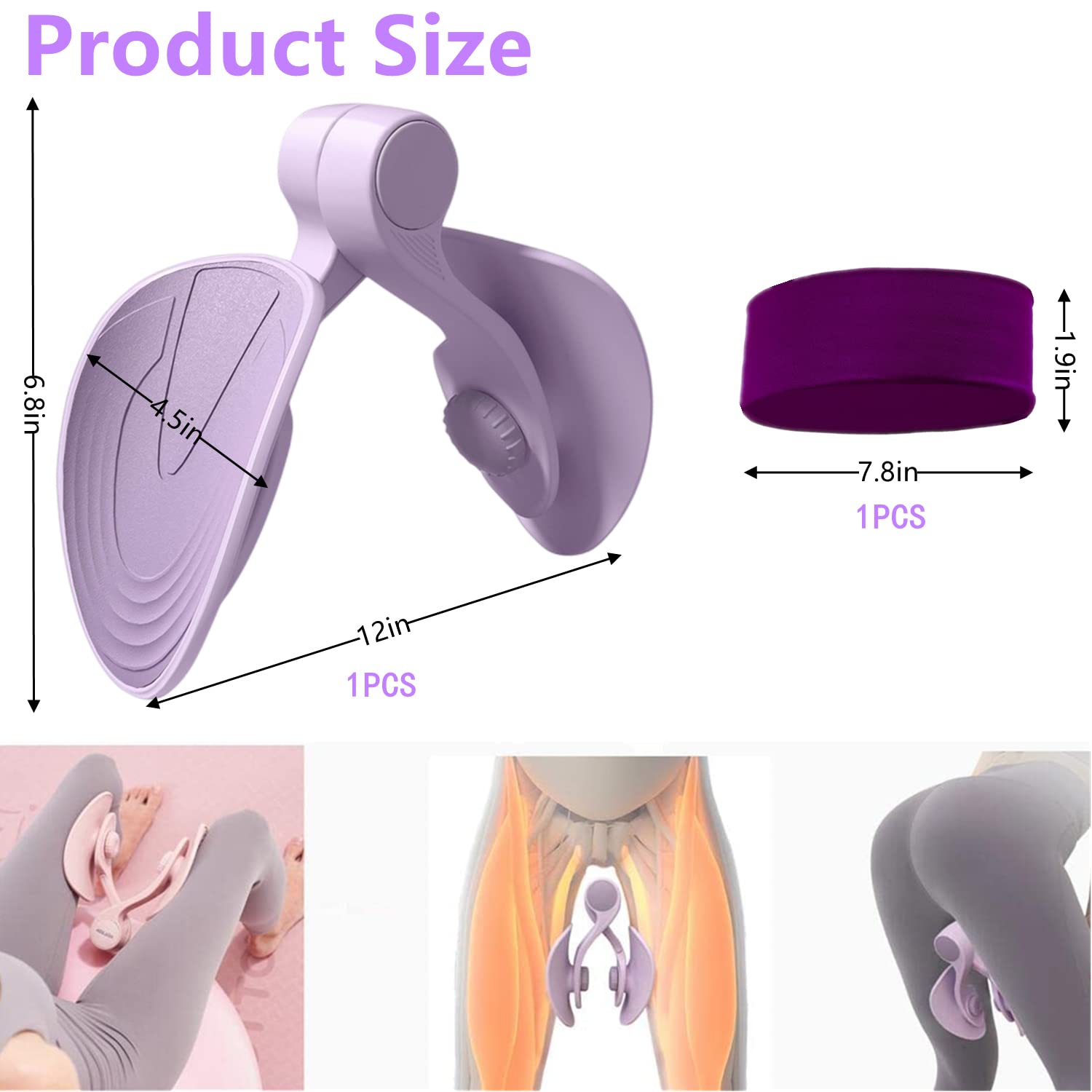 Hip Trainer,Allenatore per Muscoli del Pavimento Pelvico,Attrezzo Per Glutei Multifunzionale,Attrezzo Interno Coscia,Palestra Casa Glutei e Gambe.