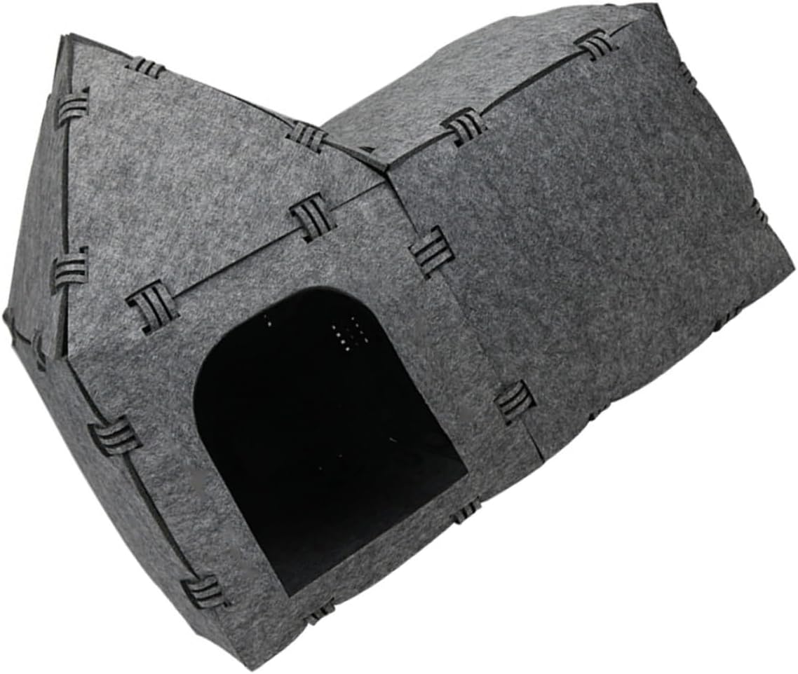 BESPORTBLE Creative Felt Cat Tunnel Interactive Pet Toy for Indoor Cats for Exercise and Fun Bright Colors Easy Storage