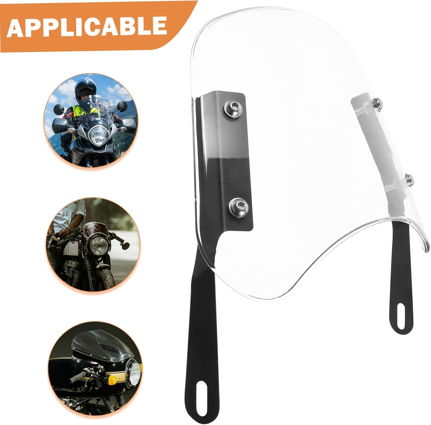 Cabilock Motorcycle Windshield Modification Protection Cover for CG125 1-Piece Universal Fit for Motorcycles and Scooters Sturdy and Easy to Install