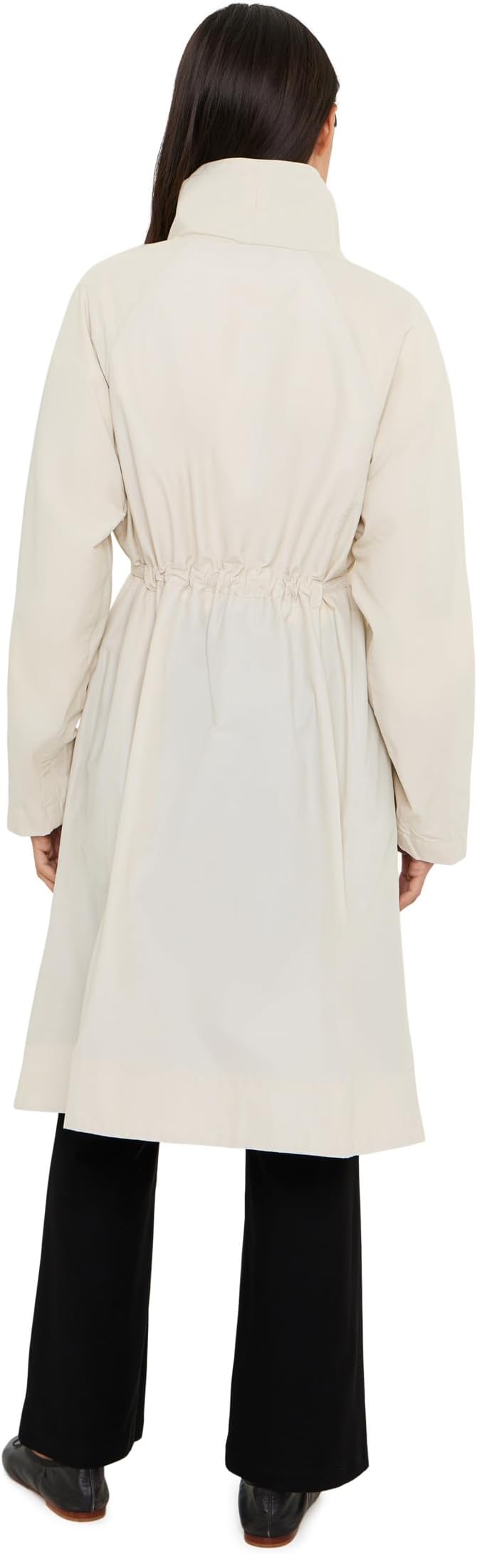 Женские куртки Eileen Fisher Petite Light Cotton Nylon High Drape Neck Coat — фото 5