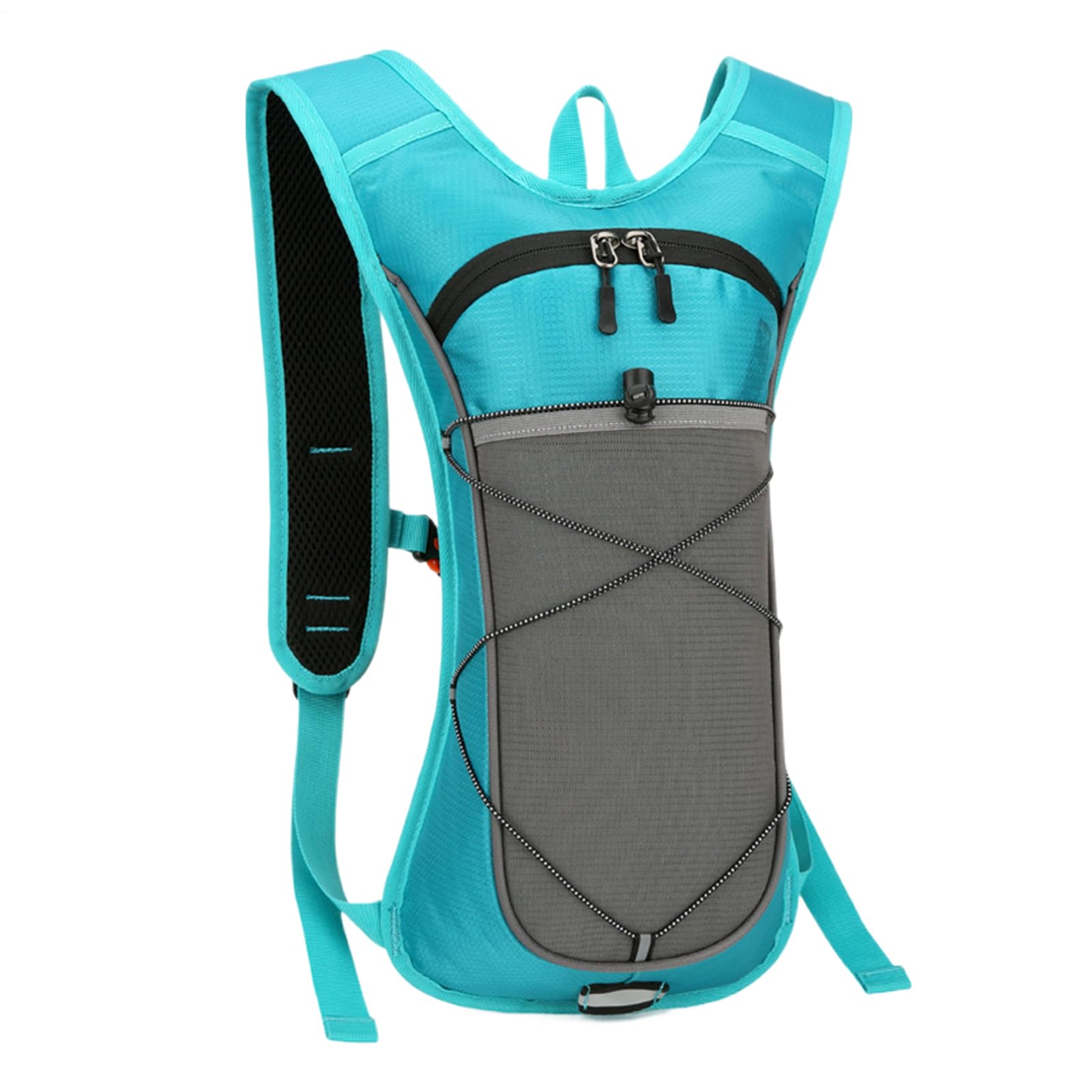 Water Backpack, Nylon Hydration Bag, Reflective Strips with Adjustable Shoulder Straps and Lightweight Sturdy Design for Hunting, Travel, Climbing, Gym, 16.93x8.66x2.36 inches