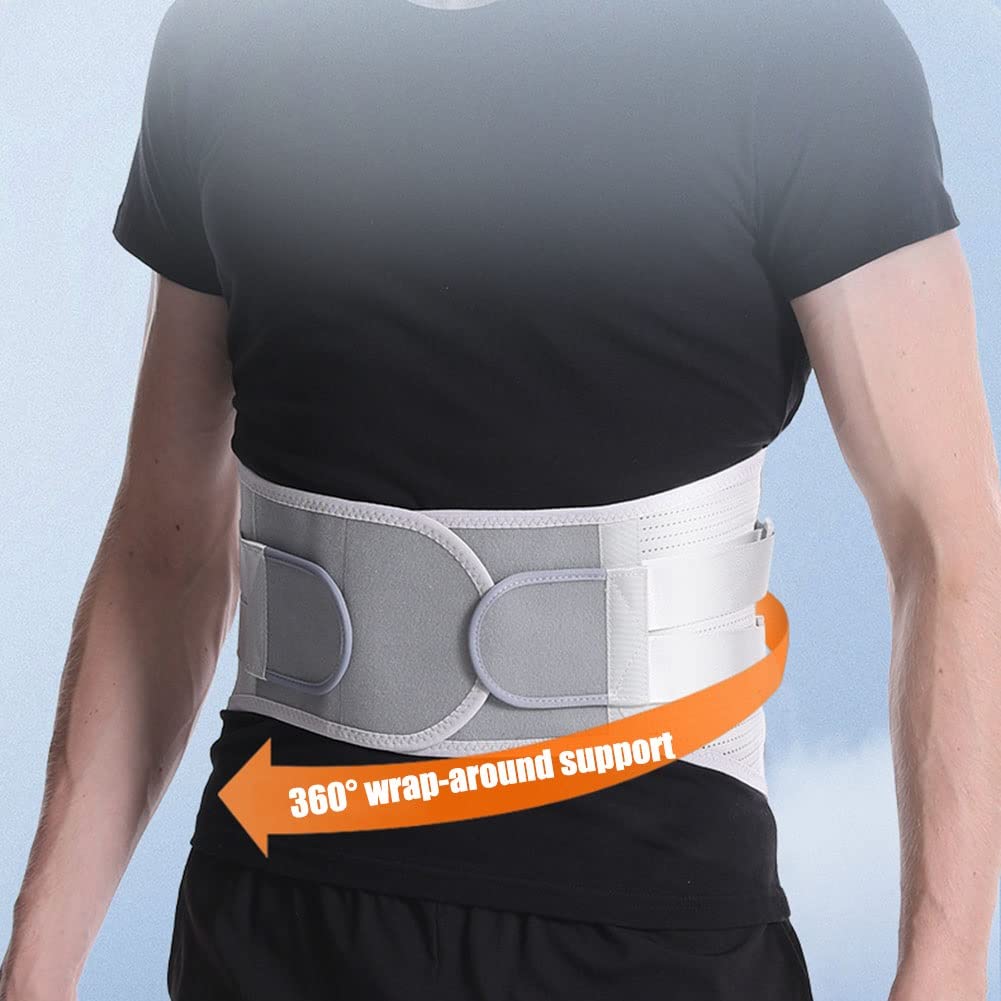 Tutore Lombare con Barra di Supporto Sollievo dal Mal di Schiena per Uomini e Donne Cintura di Supporto Lombare Traspirante per Il Dolore alla Sciatica Supporto Lombare per Sollevamento PES