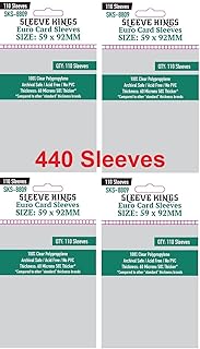 Sleeve Kings Euro Card Sleeves 59 X 92 mm (4x110 Pack, 440 Sleeves)