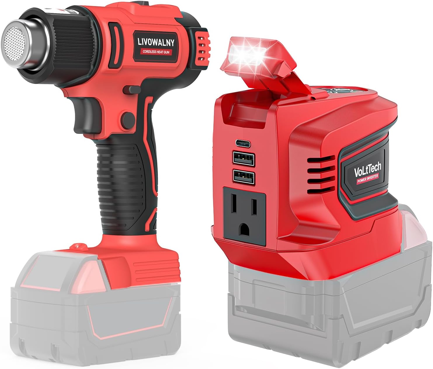 200W Power Inverter for Milwaukee M18 Battery, Cordless Heat Gun for Milwaukee m18 Battery