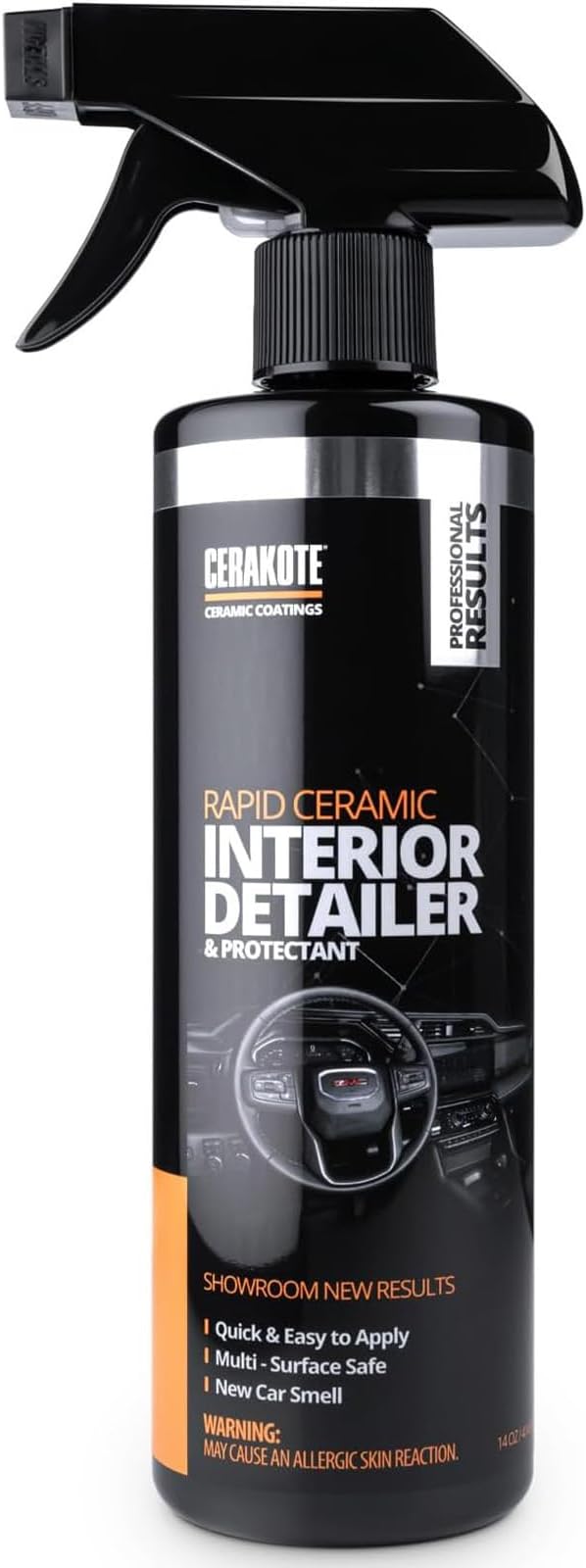 Rapid Ceramic Interior Detailer and Protectant (14 fl oz.) – Quick and Easy – Multi-Surface Safe – Interior Car Cleaner Spray – Dry to the Touch – Clean and Protect Your Car, Truck, or SUV