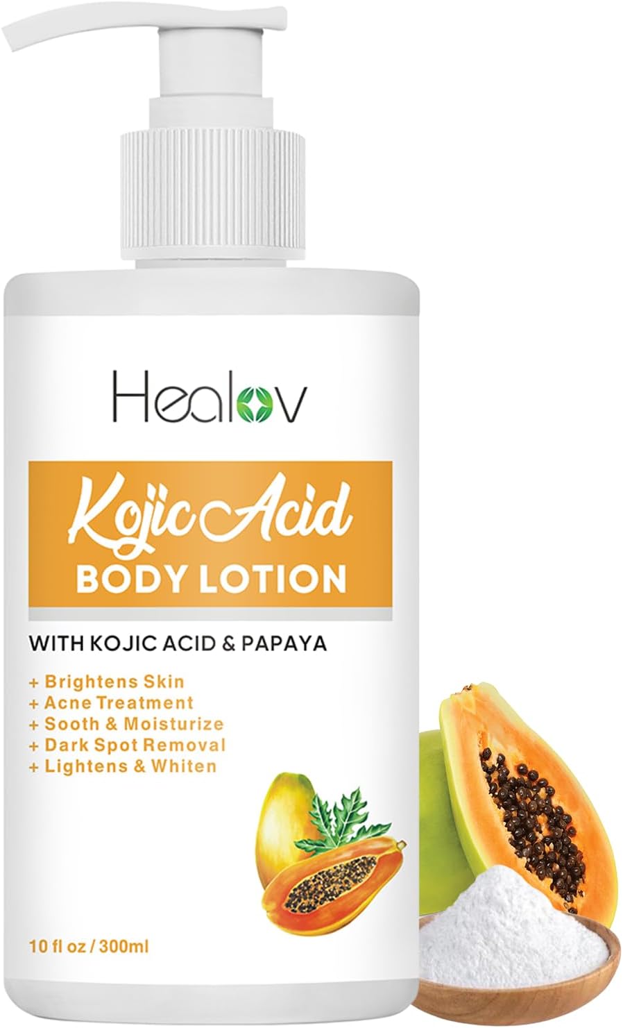 Kojic Acid Lotion – Skin Brightening Body Lotion for Age Spots, Hyperpigmentation, Intimate Areas – Dark Spot Remover, Reduces Acne, Scars and Evens Tone – Kojic Acid Cream for Brighter, Glowing Look