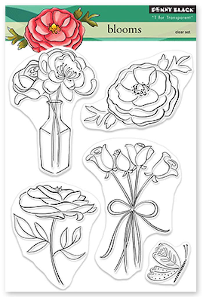 Penny Black 30-679 Blooms Clear Stamp Set