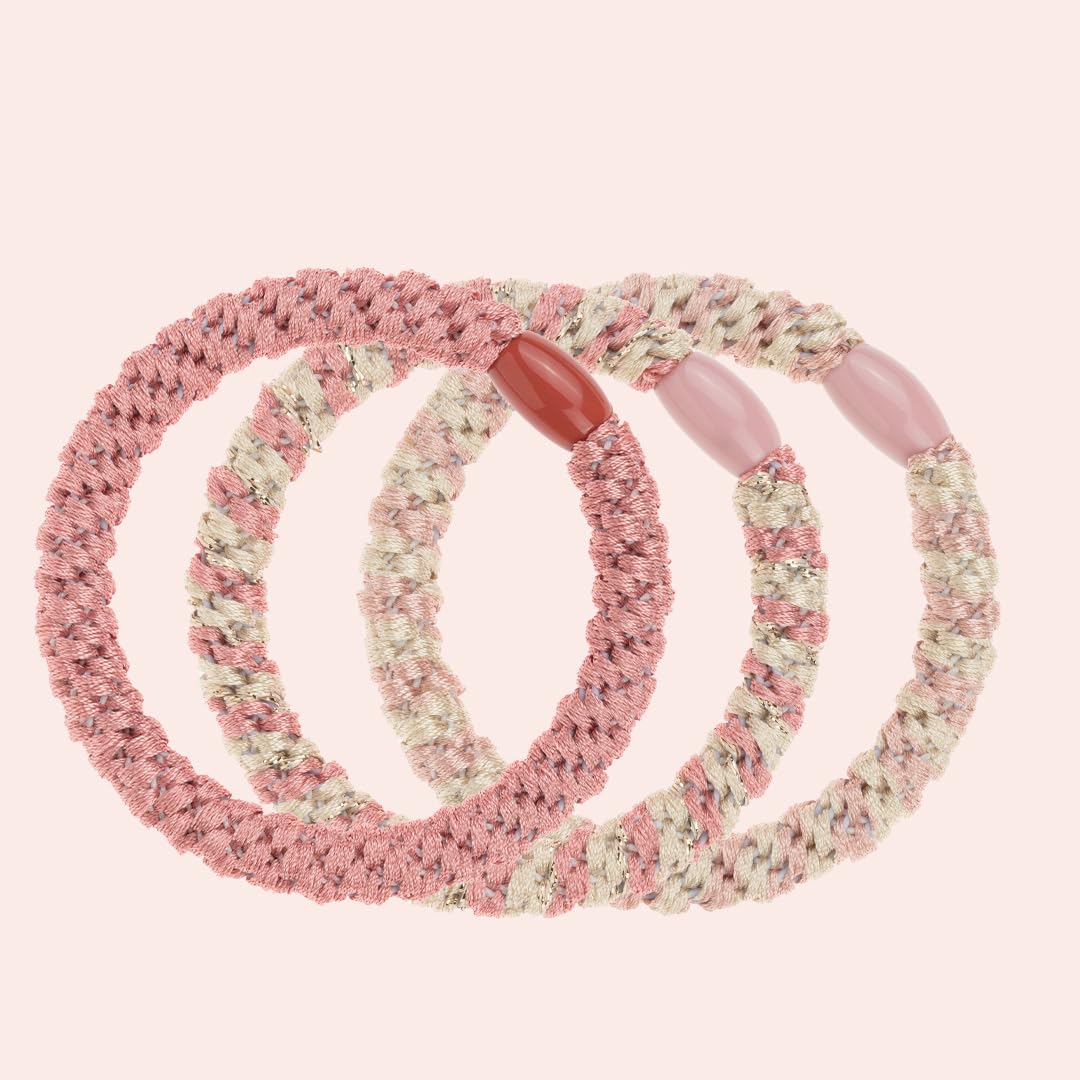 invisibobble Twistar Blush Braids I stylowa i przyjazna dla włosów akcesoria do włosów, 3 sztuki