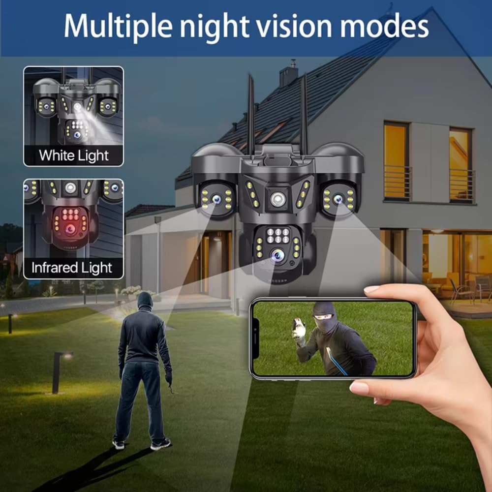 Maizic 4G Security Camera - 3 Lens, HD Outdoor CCTV -7
