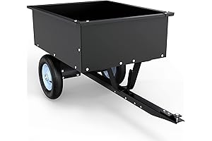 YITAMOTOR Dump Cart | 350LB Steel ATV/UTV Trailer & All-Purpose Tow Behind Utility Trailer