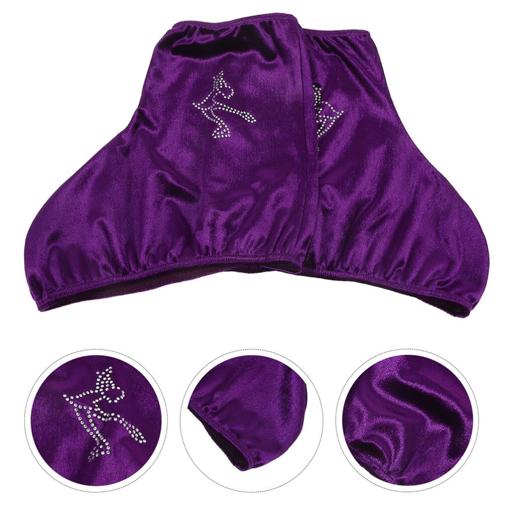 Happyyami Fundas para Patines De Hielo Elásticas Cubiertas De Poliéster para Botas De Hockey Y Patinaje Artístico Niños Y Adultos 7.87X5.90 Pulgadas Protección Ajustable