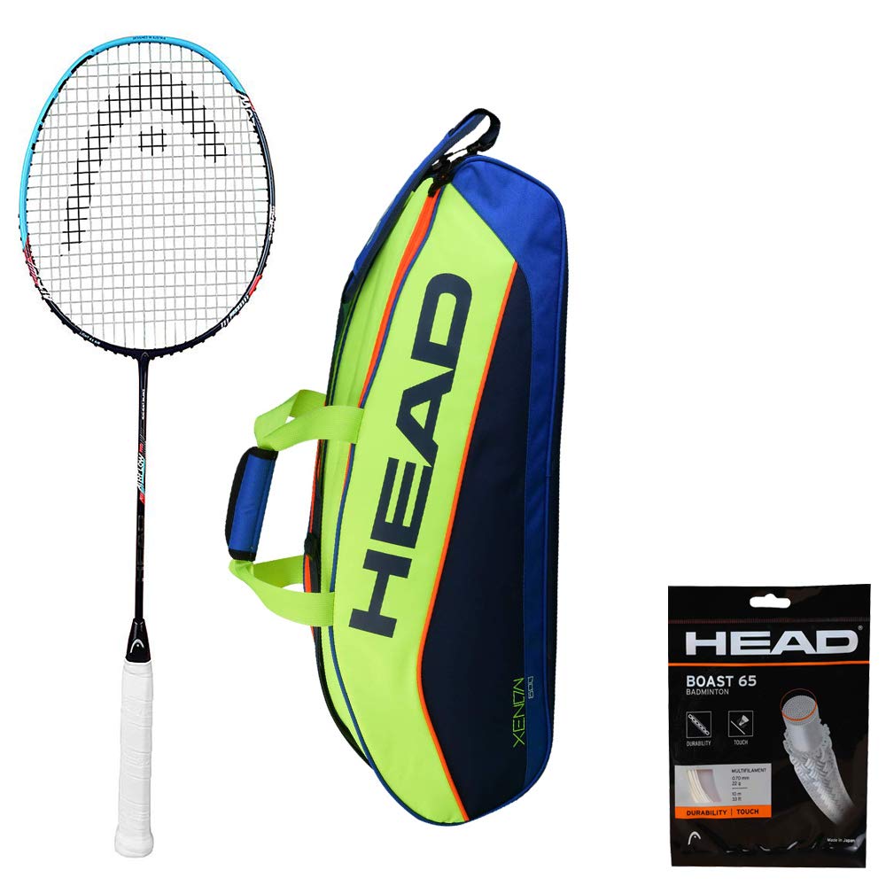 HEAD AIRFLOW 9000 BADMINTON RACKET WITH KITBAG XENON 600 AND BOAST 65 BADMINTON STRING YELLOW-image-26