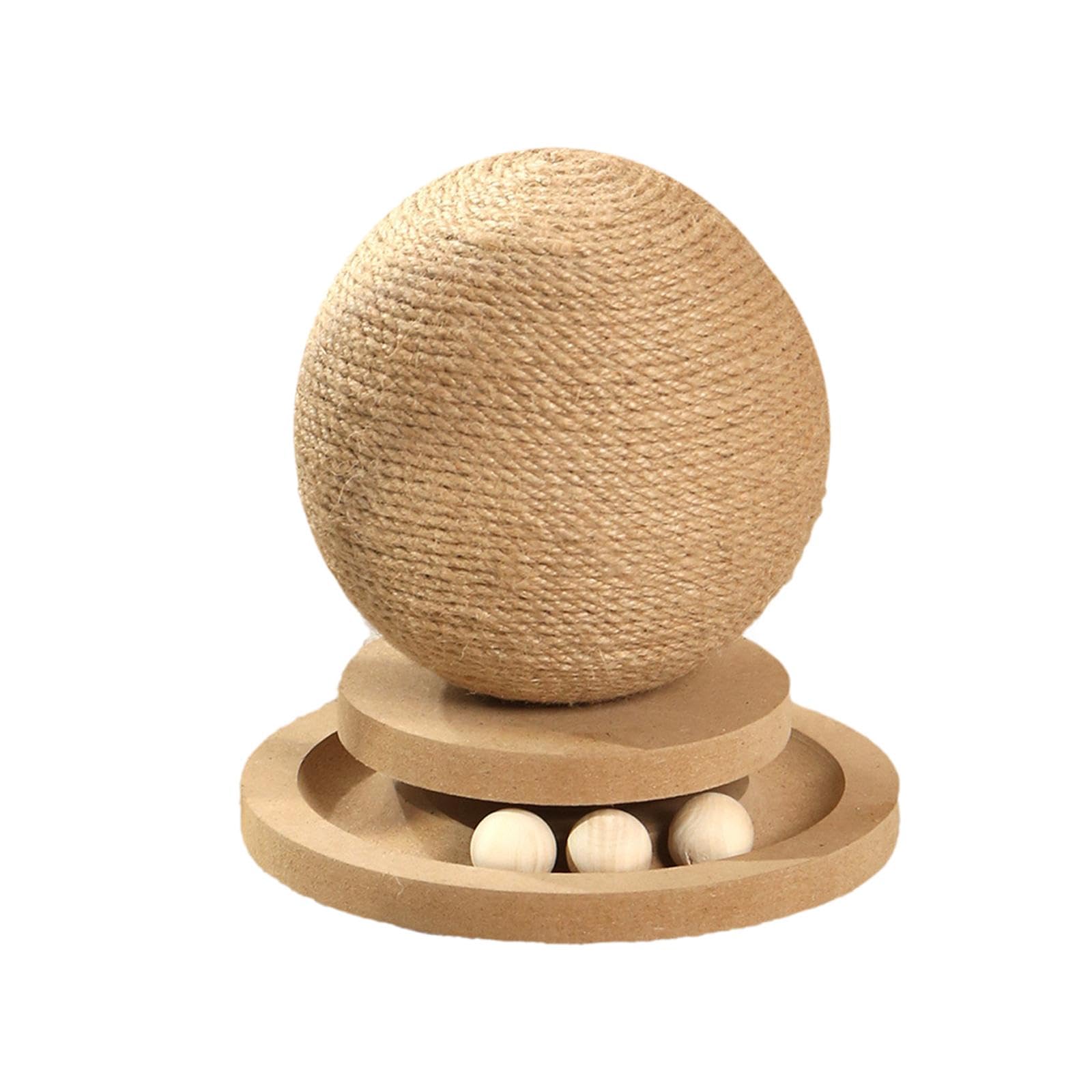 Générique Griffoir en Jute pour Chat, Jouet pour Chat, Circuit Interactif avec Piste à roulettes, Mobilier pour Animaux