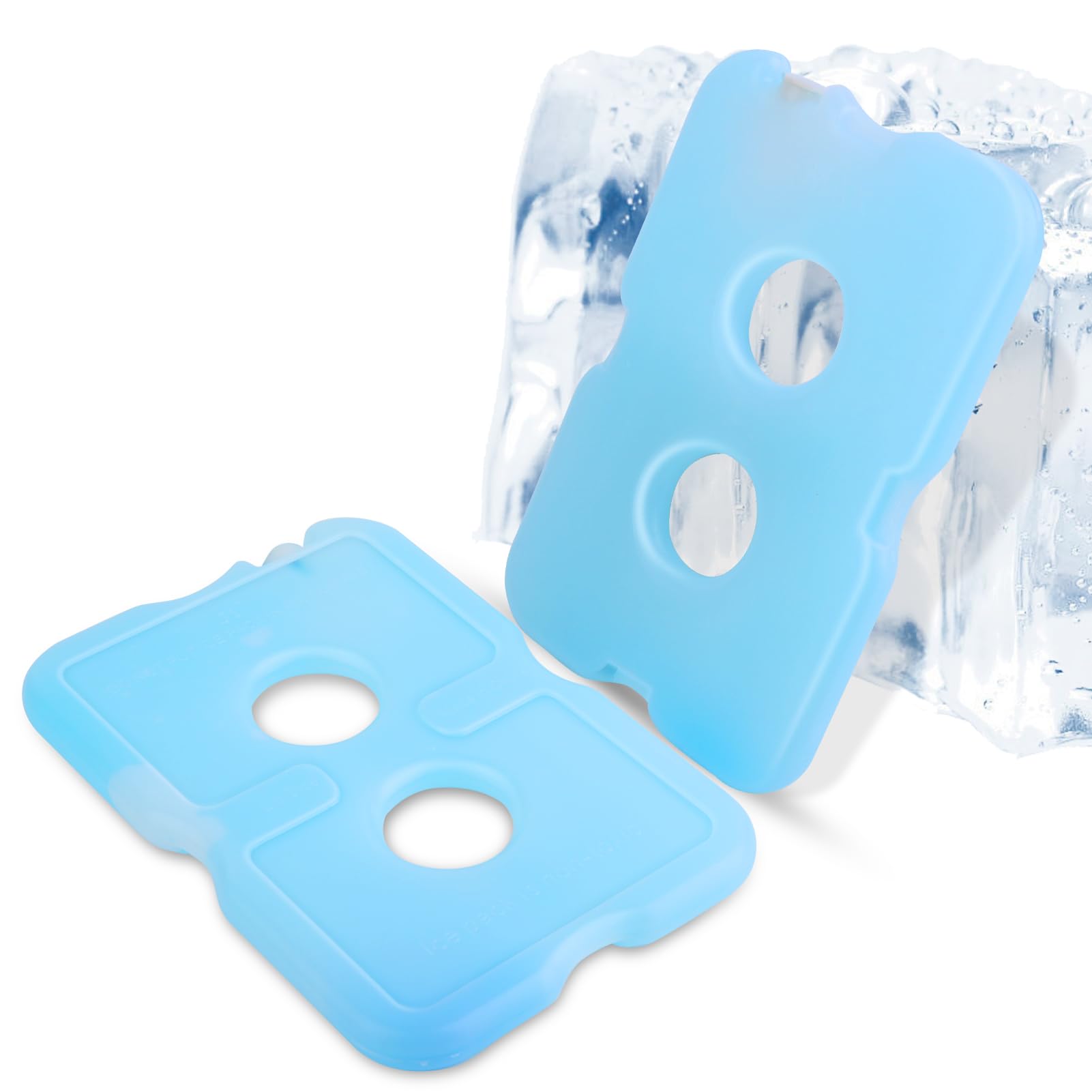 Bodaon Freezer Packs for Cooler 4 Pack, Blue Ice Packs for Lunch Boxes and Coolers, Thin Small Slim Ice Lunch Cooler Bag, Ice Pack Cooler,Reusable Ice Pack Picnic Supplies, Cooling Thin Ice Packs