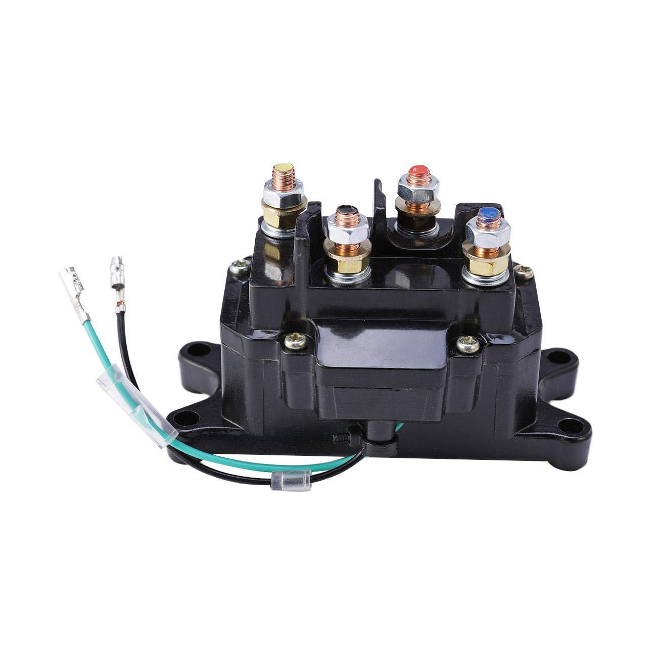 LActrical Universal 12V 250A Solenoid Relay Contactor for Electric Winch Rocker Switch Thumb Truck ATV UTV ATV-Cont