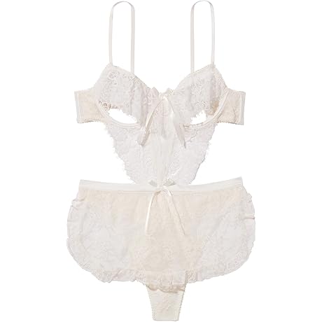 Dreamer Teddy, Women's White Teddy Lingerie