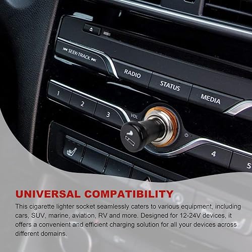 Miniatura 7 de YM1082 - Juego de montaje de enchufe de enchufe de enchufe de enchufe de enchufe de 12 V CC con botón de 12 V, accesorio de repuesto de salida de 12