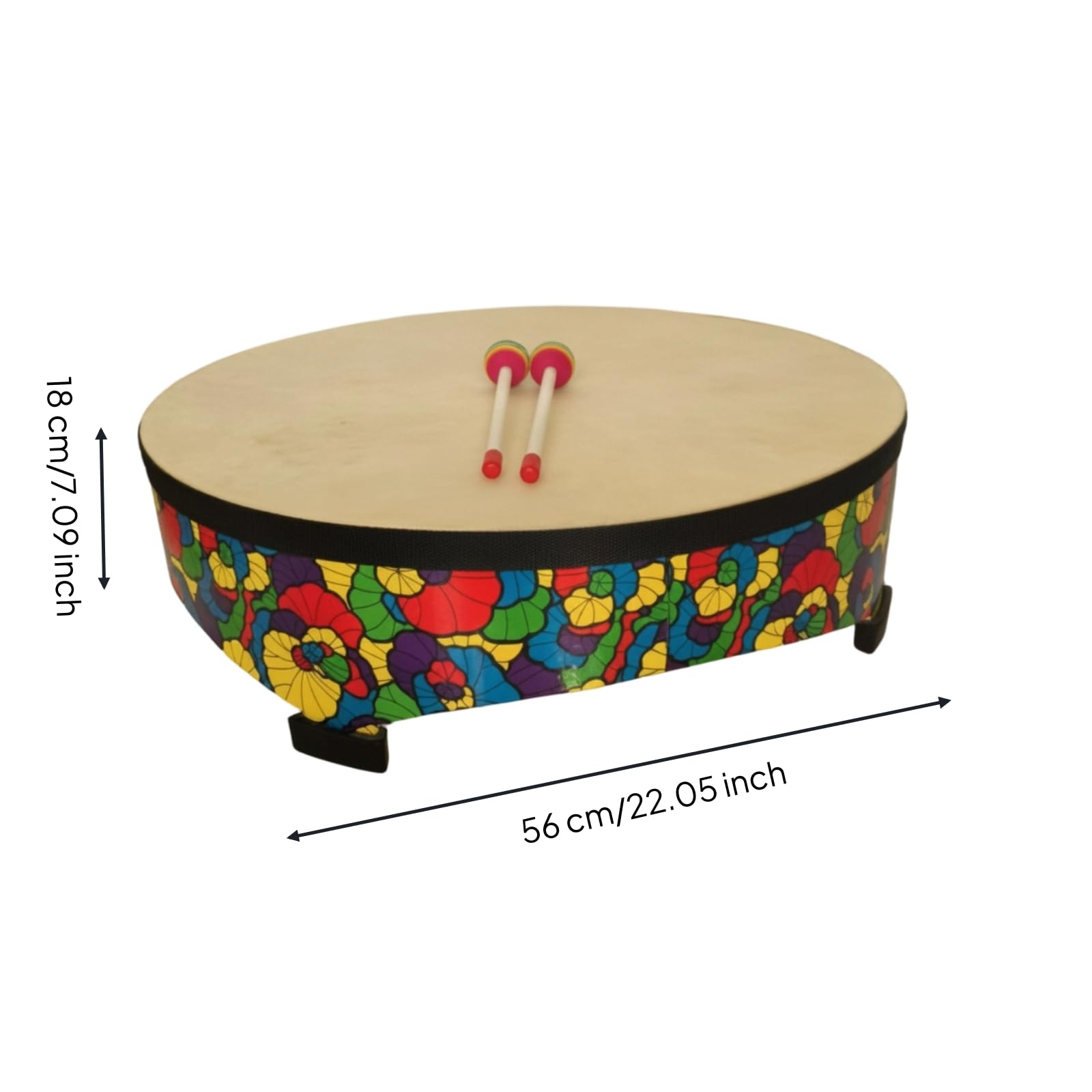 Holztrommel aus Holz Kindertrommel bunt Kinderinstrumente für Kinder, Dhd56a