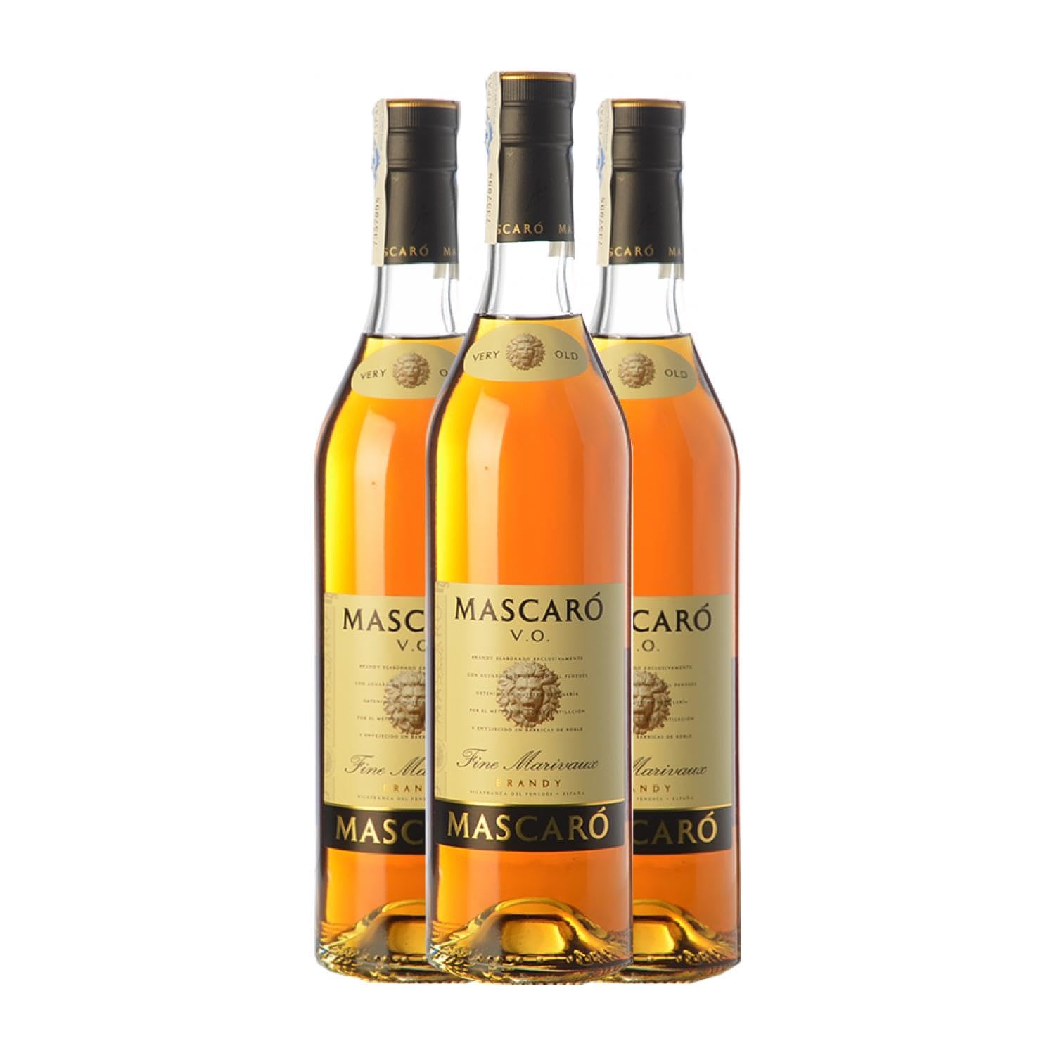 Brandy Mascaró V.O. Very Old Penedès Reserva 70 cl (Caja de 3 Botellas de 70 cl)