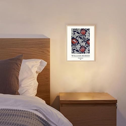 Miniatura 6 de Lienzo enmarcado para pared, diseño de flor de anémona de William Morris, ilustraciones culturales históricas, póster de plantas, impresiones