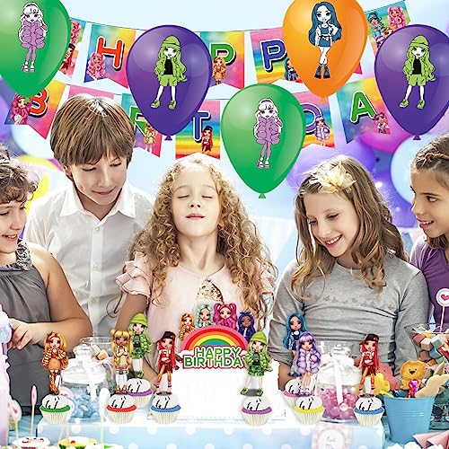 Simmpu 44 Pezzi Palloncino Rainbow,Rainbow