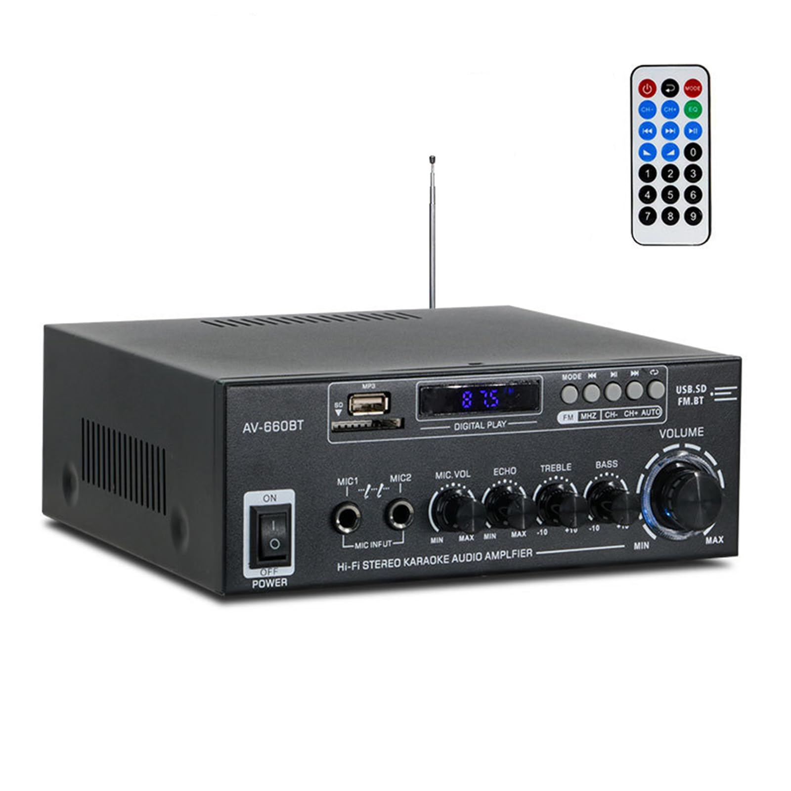 Amazon.co.jp: パワーアンプ 110V対応 カラオケアンプ Bluetooth対応