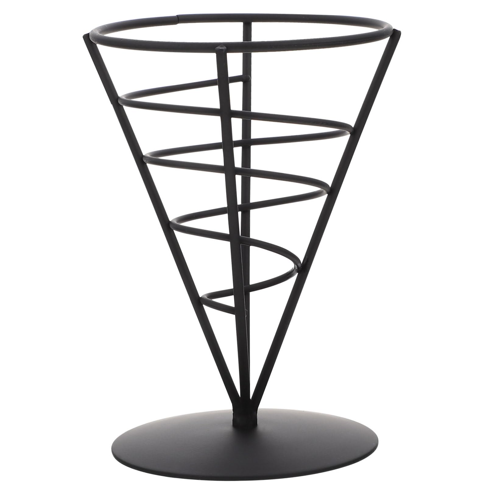 STOBAZA Cone French Fry Stand Iron Art Food Holder for Snacks French Fries Rack for Home Party Restaurant Kitchen Display Easy to Clean and Store