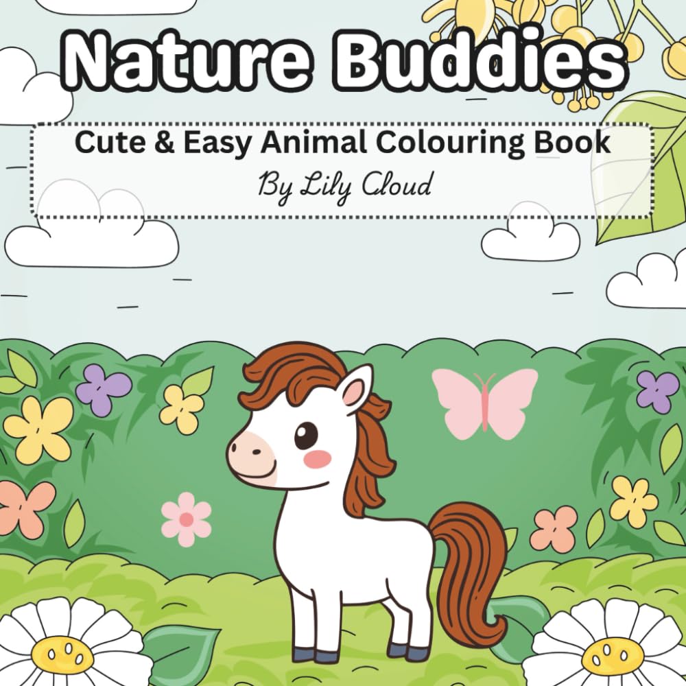 Nature Buddies: Cute & Easy Animal Colouring Book