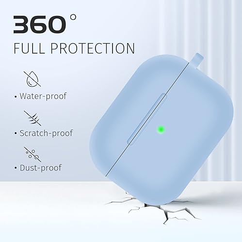 Miniatura 2 de Tandoler Funda para AirPods Pro con llavero accesorios de silicona de protección completa para mujeres hombres y niñas con funda para Apple AirPods