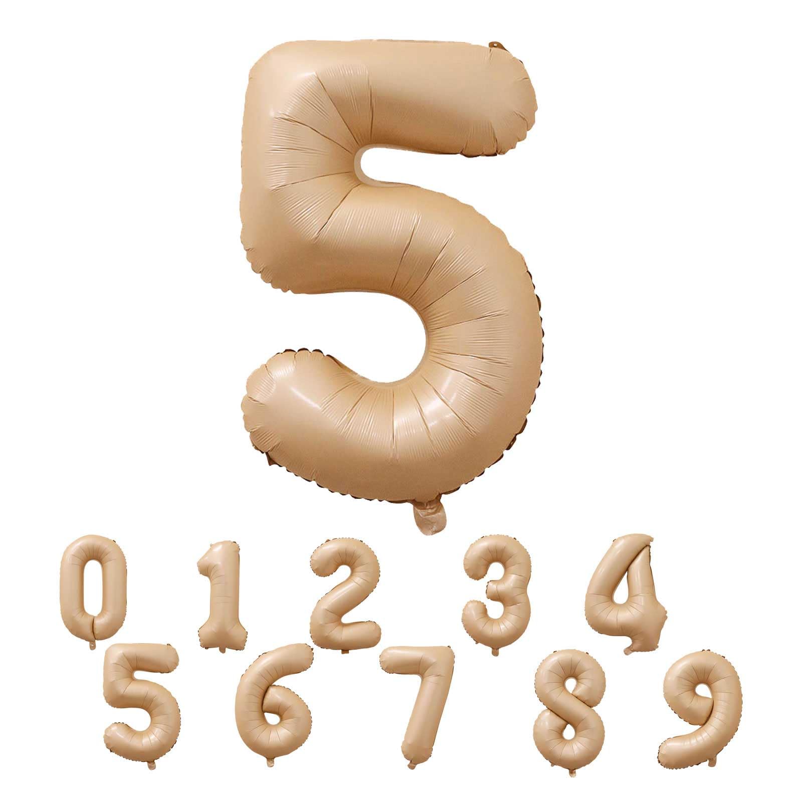 ナンバーバルーン【5】 Amazon | カラメル 誕生日 数字 バルーン ナンバー バルーン 5
