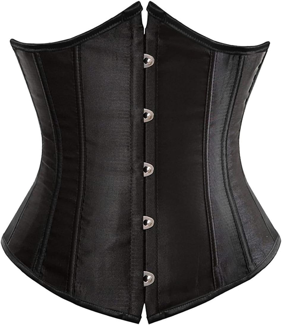 Women's Bustier Corset Top Plus Size Satin Waist Cincher Overbust Bustiers