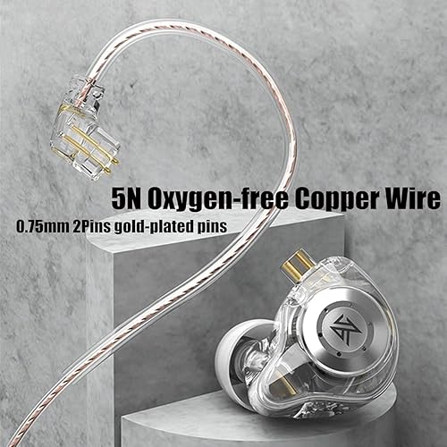 Miniatura 10 de KZ EDX PRO - Auriculares con cable y monitor de oído, auriculares con cable 1DD, graves profundos de alta fidelidad con 1DD nuevo controlador