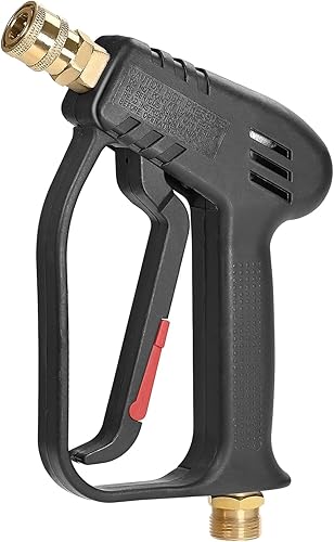 Miniatura 1 de TOOLCY Pistola de lavado a presión corta con entrada M22-0.551 in, pistola de mango de alta presión rechoncha para lavadora eléctrica, conector