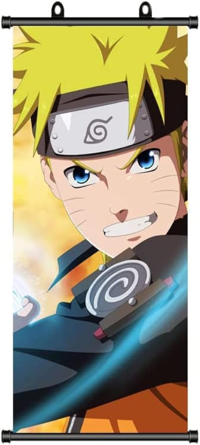 ZPPLD Naruto Poster,Naruto Uzumaki Poster,Anime Posters for Bedroom,Naruto Anime Scroll Posters Wall Character Game, Manga Poste for Wall Decor 70 * 30cm