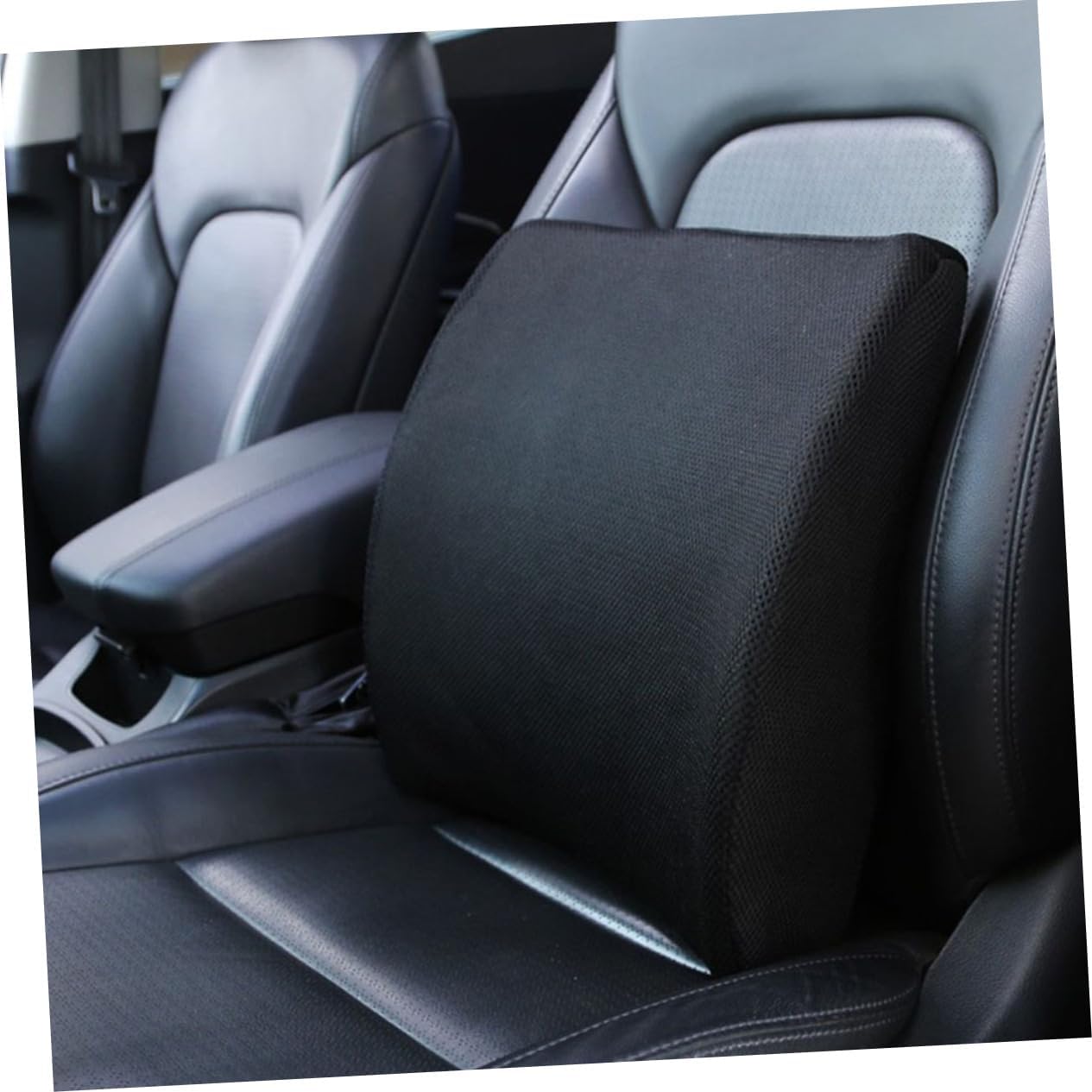 Memory Foam Lumbar Support Pillow for Car Office Ergonomic Waist Cushion for Lower Back Pain Relief Breathable Cover Comfortable Design Black Color for Driving Working