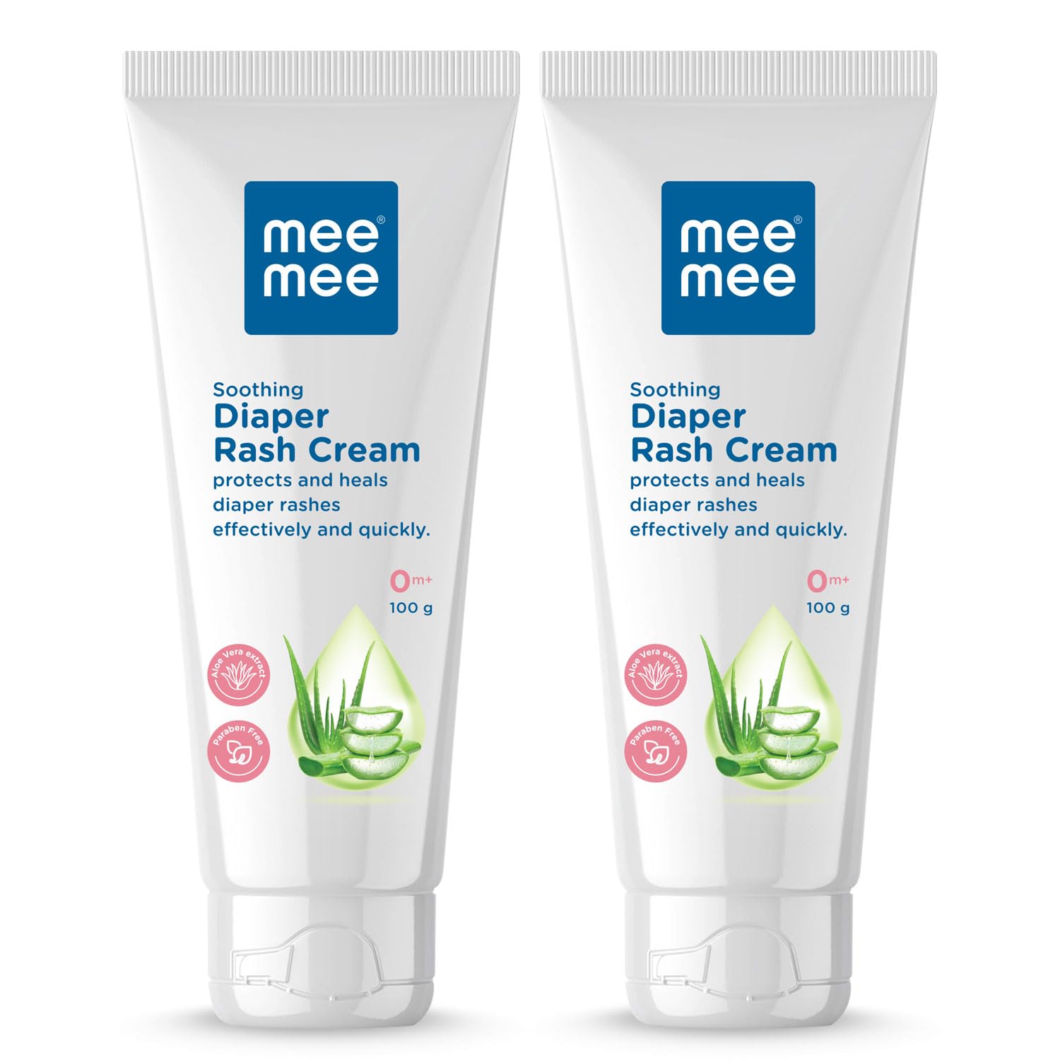 Mee Mee Baby Nappy Cream Duo: Natural Diaper Rash Relief with Aloe Vera | 100g x 2 Pack-image-44