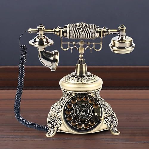 Miniatura 7 de Teléfono vintage para oficina en casa, teléfono fijo, antiguo teléfono antiguo con control de volumen, teléfonos clásicos de la vieja escuela para