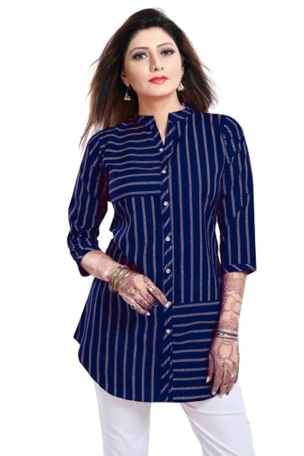 Keshubaba Women’s Polyester Crepe Short Tunic Top | short kurti for jeans for women |kurti tops | short kurti | short kurti for women | short kurti for girls