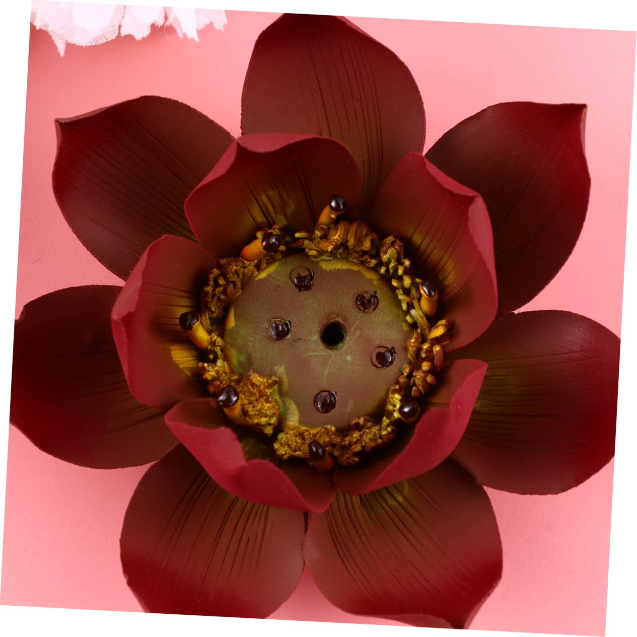 Zerodeko 2stücke Keramischer Lotus Räucherstäbchenhalter Handgefertigter Weihrauchbrenner Schnee-rot Dekorativ Für Teezimmer Und Zuhause Für Meditation Und Aromatherapie s Elegant Und