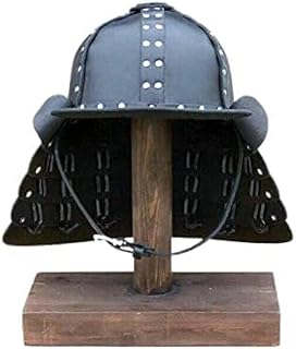 Leather Samurai Armor | Medieval Viking Cosplay Armor | Leather Knight Armor |Steampunk Fantasy Unisex Viking Armor (Black Armor Helmet)