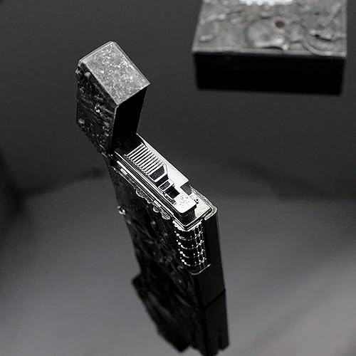 Miniatura 8 de KAIEOMGN Grabado de calavera genial, encendedor personalizado de metal para regalos para hombres, cumpleaños, exteriores, barbacoa (sin gas metano).