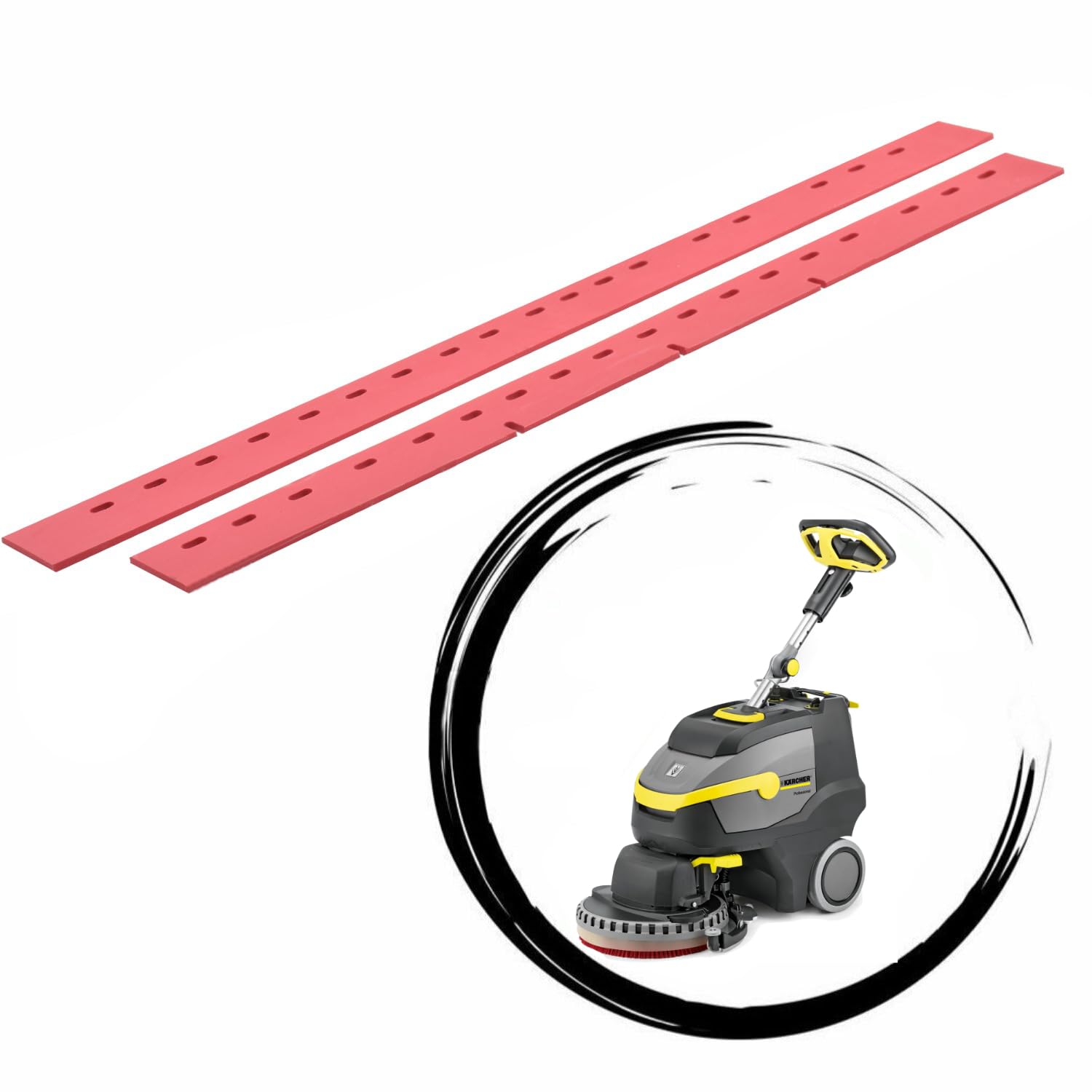 Sauglippen für Kärcher BD 38/12 C Abziehlippe, Gummilippe Satz Squeegee Rubber - 4.037-130.0, 4.037-118.0, 4.037-059.0