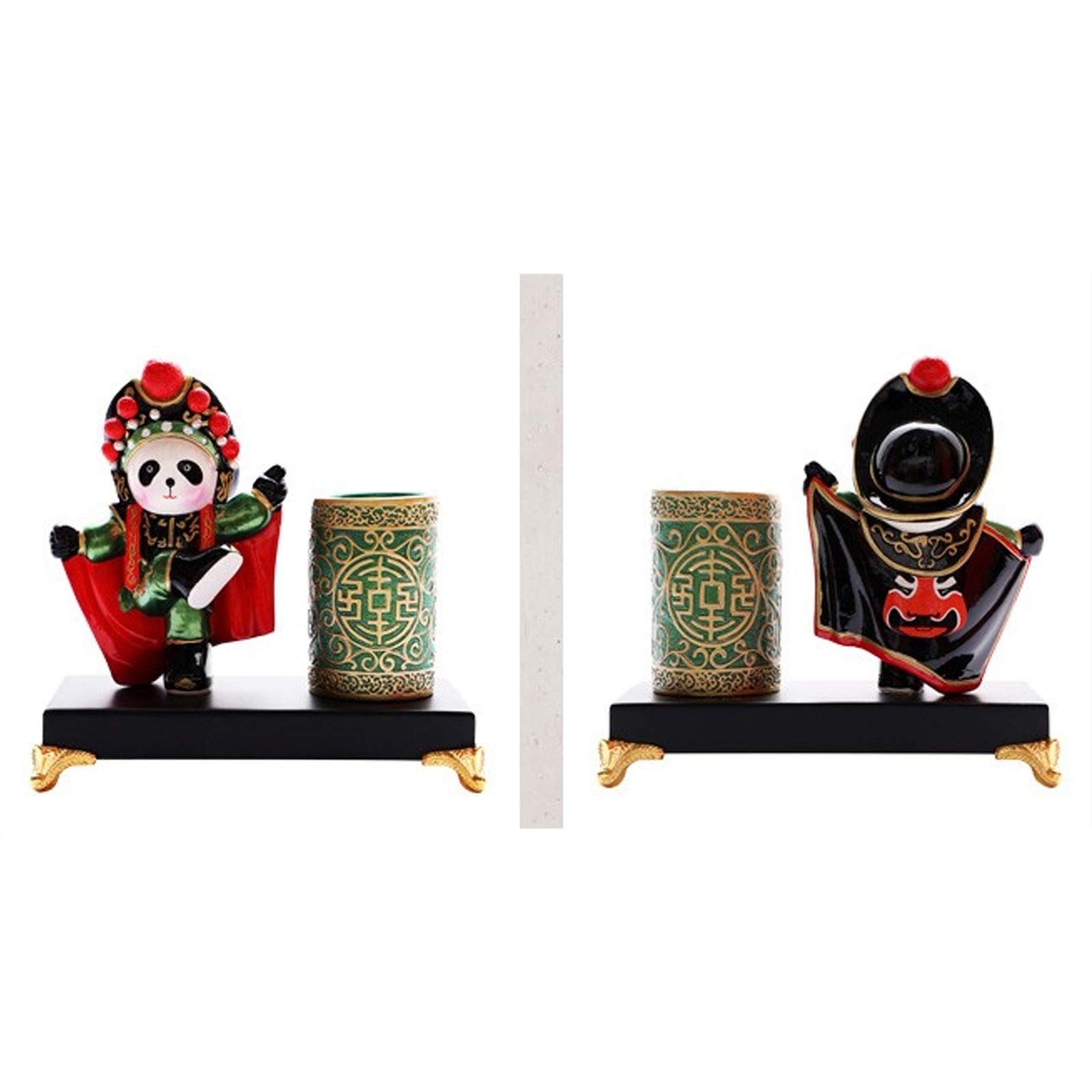 SISWIM Stifthalter Harz Schreibtisch Bleistifthalter chinesischer Stil Pen Organizer Drama Charakter Stift Bleistifthalter Tasse Home Büro Schreibtisch Liefert Zubehör Schreibtischzubehör (Color : B)