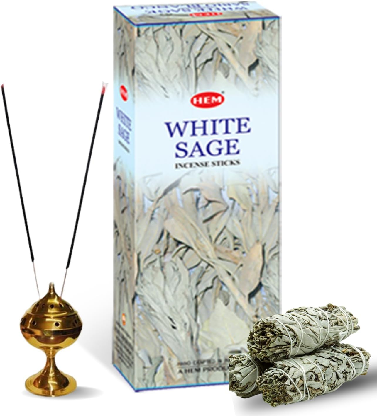 HEM Hem White Sage WHITESAGE Sticks Incense Sticks 6 Boxes Set