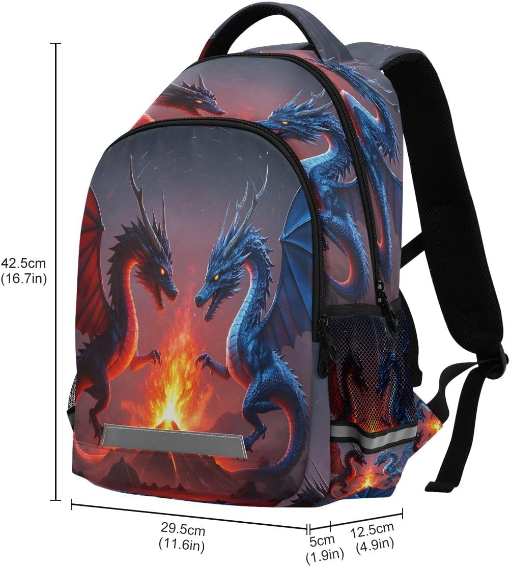 Horse Flowers Backpacks For Kids Fairytale Student Backpack Bookbag For Boys Girls Casual Bag - Image 3