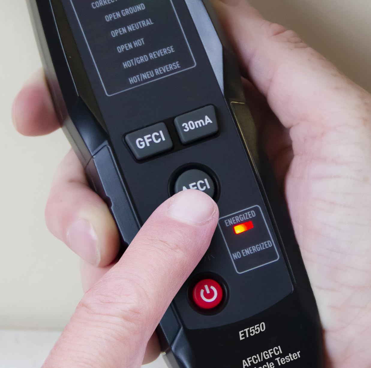 Triplett ET550 AFCI/GFCI Receptacle Tester